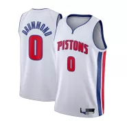 Men's Detroit Pistons Andre Drummond #0 White Swingman Jersey - Association Edition - thejerseys
