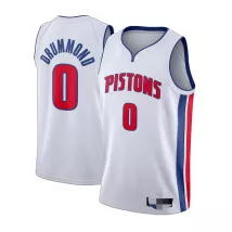 Men's Detroit Pistons Drummond #0 White Swingman Jersey 2020/21 - Association Edition - thejerseys