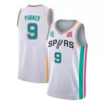 Men's San Antonio Spurs Tony Parker #9 Nike White 2021/22 Swingman NBA Jersey - City Edition - thejerseys