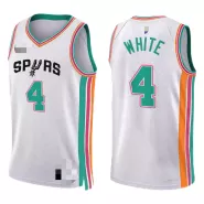 Men's San Antonio Spurs Derrick White #4 Nike White 2021/22 Swingman NBA Jersey - City Edition - thejerseys