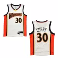 Men's Golden State Warriors Curry #30 White Hardwood Classics Swingman Jersey 2009/10 - thejerseys