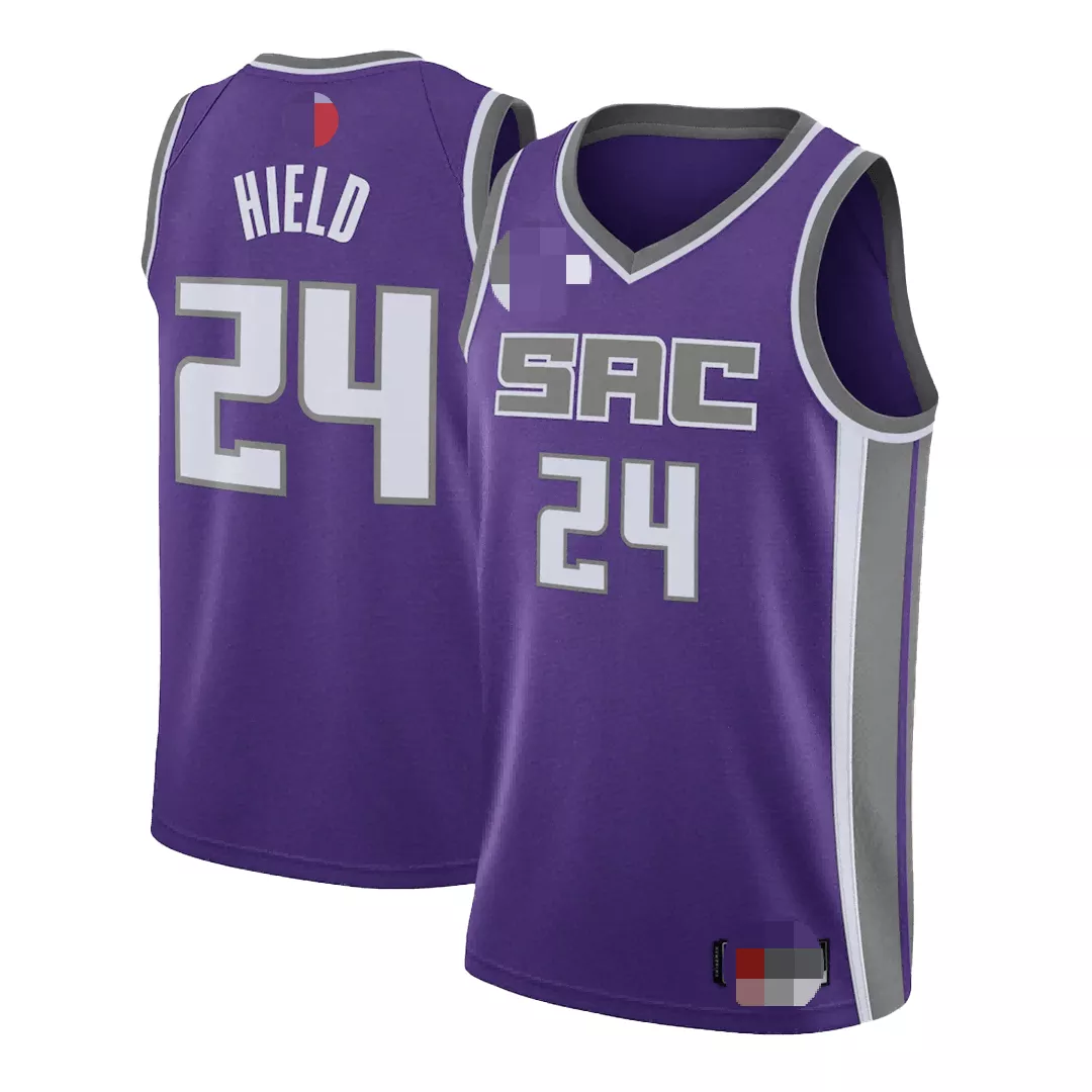 Men's Sacramento Kings Hield #24 Purple Swingman Jersey - Icon Edition