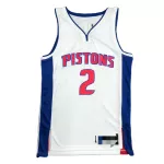 Men's Detroit Pistons Cade Cunningham #2 White 2021/22 Swingman Jersey - Icon Edition - thejerseys