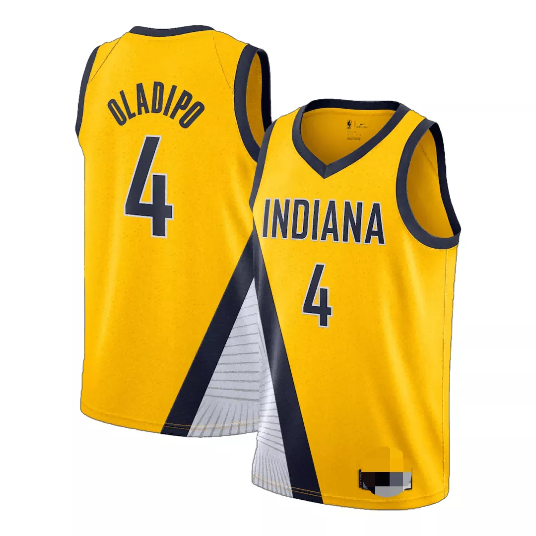 Men's Indiana Pacers Oladipo #4 Gold Swingman Jersey - Statement Edition - thejerseys