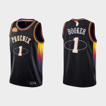Men's Phoenix Suns Devin Booker #1 Black 2021/22 Swingman Jersey