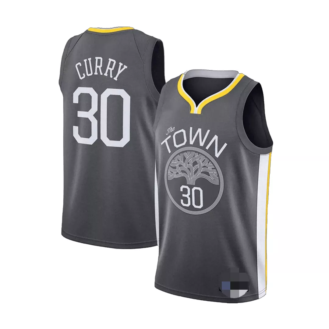 Men's Golden State Warriors Curry #30 Black Swingman Jersey - Statement Edition