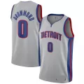 Men's Detroit Pistons Silver Swingman Jersey - Statement Edition - thejerseys