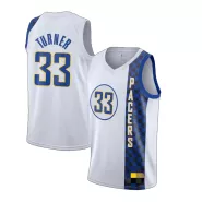 Men's Indiana Pacers Myles Turner #33 White 2019/20 Swingman Jersey - City Edition - thejerseys