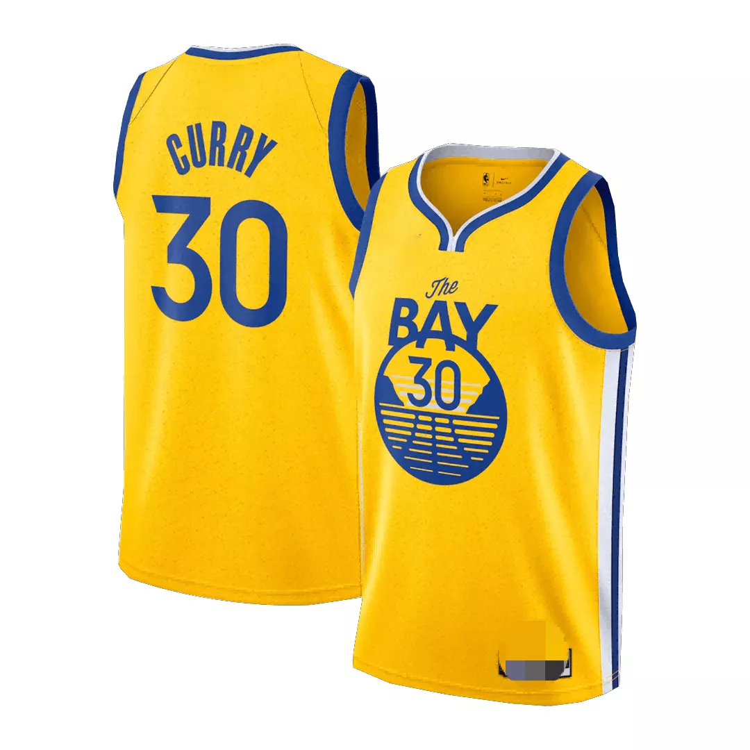 Men's Golden State Warriors Curry #30 Gold Swingman Jersey - Statement Edition
