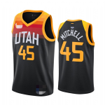 Men's Utah Jazz Donovan Mitchell #45 Black Replica Swingman Jersey - City Edition