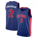 Men's Detroit Pistons Cade Cunningham #2 Blue 2021 Swingman Jersey - Icon Edition - thejerseys