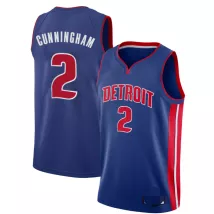 Men's Detroit Pistons Cade Cunningham #2 Blue Swingman Jersey 2021 - Icon Edition - thejerseys