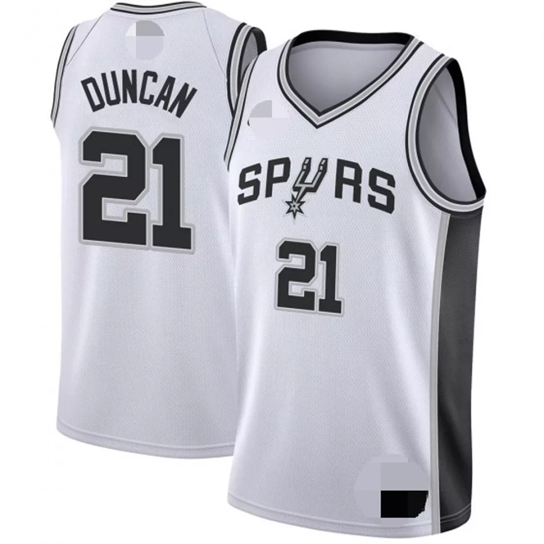 Men's San Antonio Spurs Tim Duncan #21 White Swingman Jersey 2020/21 - Association Edition