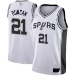 Men's San Antonio Spurs Tim Duncan #21 White 2020/21 Swingman Jersey - Association Edition - thejerseys