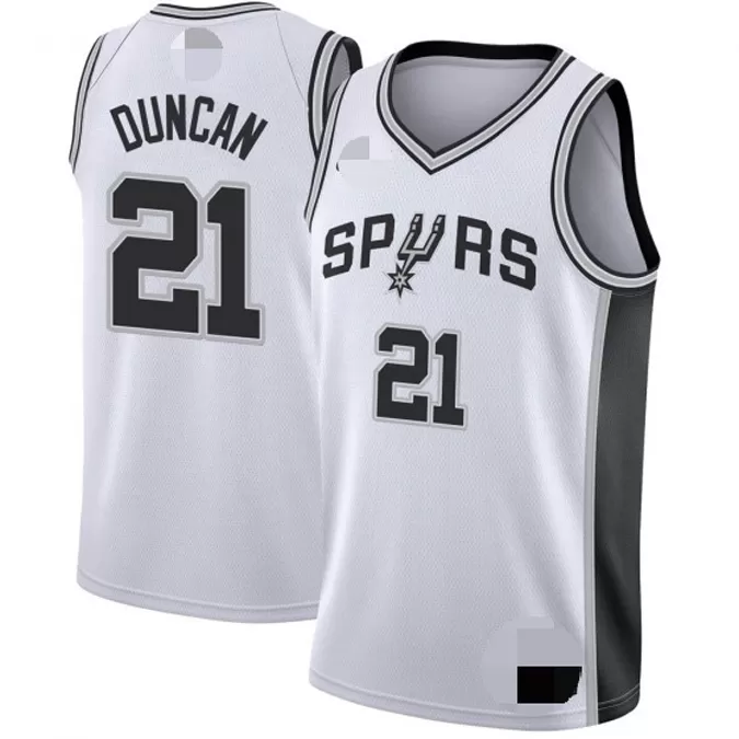 Men's San Antonio Spurs Tim Duncan #21 White Swingman Jersey 2020/21 - Association Edition - thejerseys