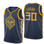Men's Golden State Warriors Stephen Curry #30 Blue 2019/20 Swingman Jersey - City Edition