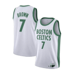 Men's Boston Celtics Jaylen Brown #7 White 2020/21 Swingman Jersey - City Edition
