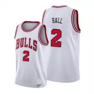 Men's Chicago Bulls Lonzo Ball #2 White Swingman Jersey - Association Edition - thejerseys