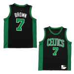 Men's Boston Celtics Jaylen Brown #7 Black&Green 2020/21 Swingman Jersey - City Edition