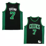 Men's Boston Celtics Jaylen Brown #7 Black&Green 2020/21 Swingman Jersey - City Edition - thejerseys