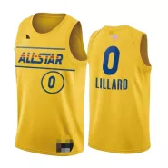 Men's All Star Damian Lillard #0 Yellow 2021 Swingman Jersey - thejerseys