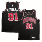 Men's Chicago Bulls Dennis Rodman #91 Black Swingman Jersey - Statement Edition - thejerseys