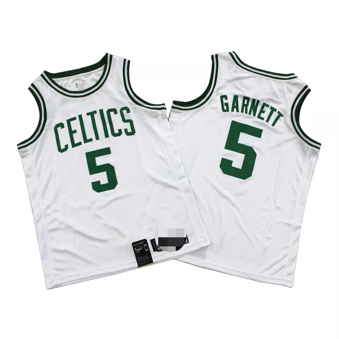 Men's Boston Celtics Kevin Garnett #5 White Swingman Jersey - Icon Edition
