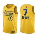Men's All Star Jaylen Brown #7 Yellow Swingman Jersey 2021 - thejerseys