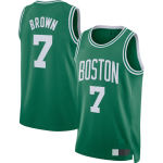 Men's Boston Celtics Jaylen Brown #7 Green 2021 Diamond Swingman Jersey - Icon Edition