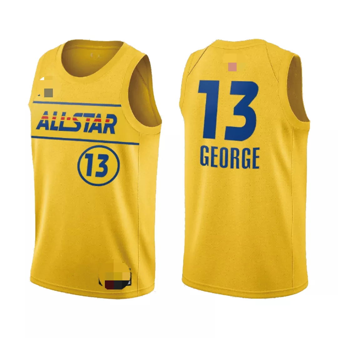 Men's All Star Paul George #13 Yellow Swingman Jersey 2021