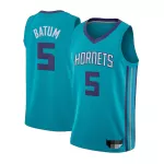 Men's Charlotte Hornets Nicolas Batum No.5 Teal Swingman Jersey - Icon Edition - thejerseys