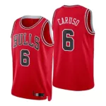 Men's Chicago Bulls Alex Caruso #6 Red 2021 Diamond Swingman Jersey - Icon Edition - thejerseys