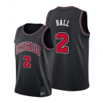 Men's Chicago Bulls Lonzo Ball #2 Black Swingman Jersey - Statement Edition