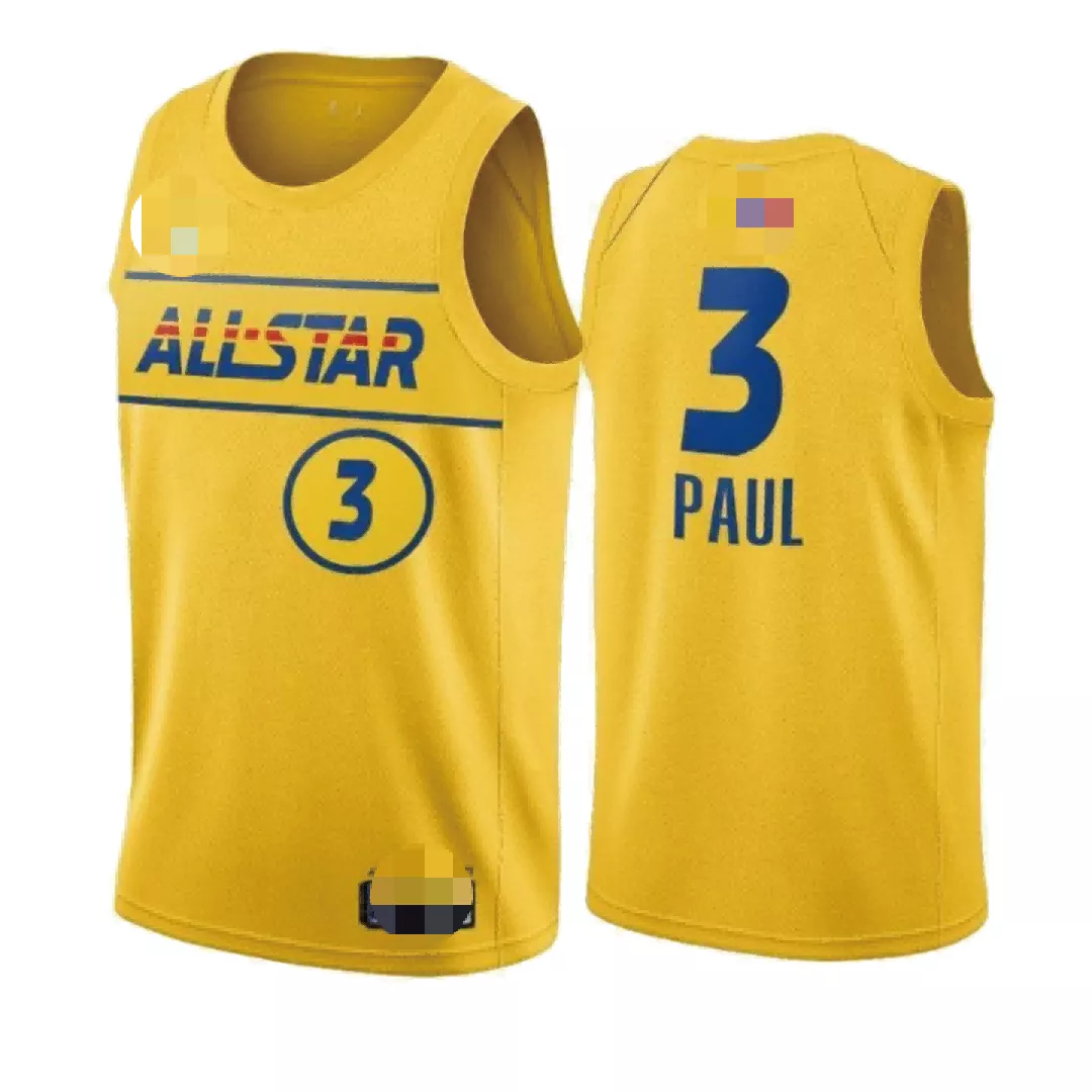 NBA Suns 3 Chris Paul Yellow Western Conference 2021 All-Star Men Jersey