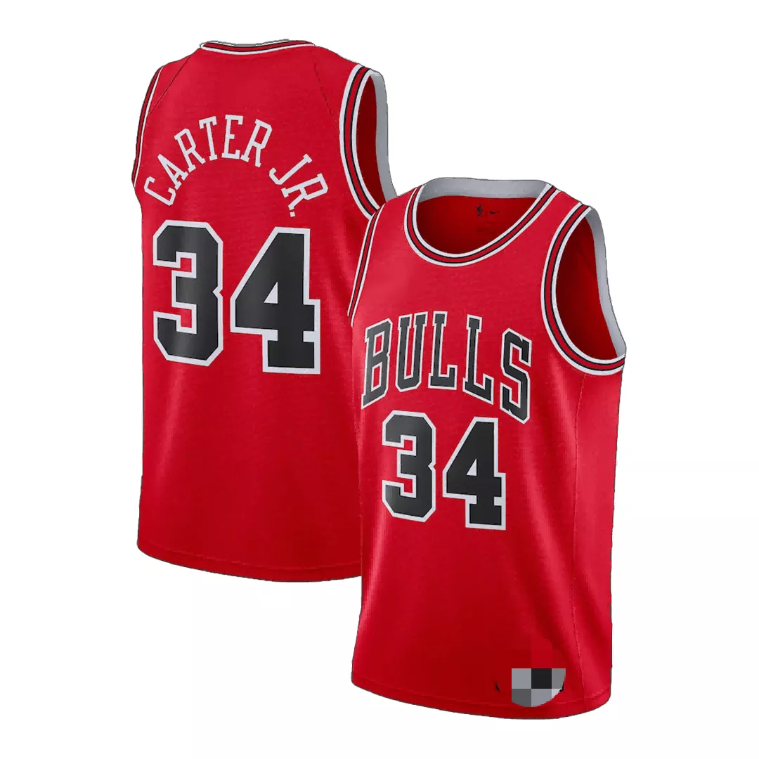 Men's Chicago Bulls Carter Jr. #34 Red Swingman Jersey