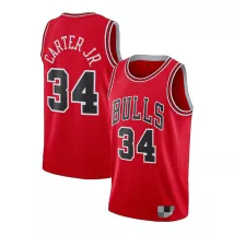 Men's Chicago Bulls Carter Jr. #34 Red Swingman Jersey - thejerseys