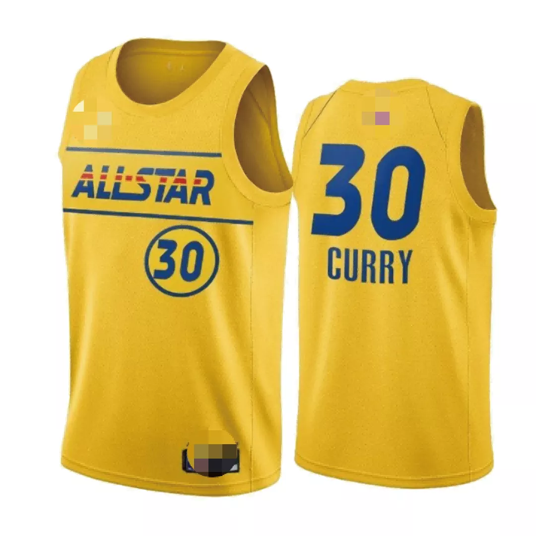 Men's All Star Stephen Curry #30 Yellow Swingman Jersey 2021 - thejerseys