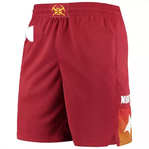 Men's Denver Nuggets Red Basketball Shorts 2020/21 - City Edition - thejerseys