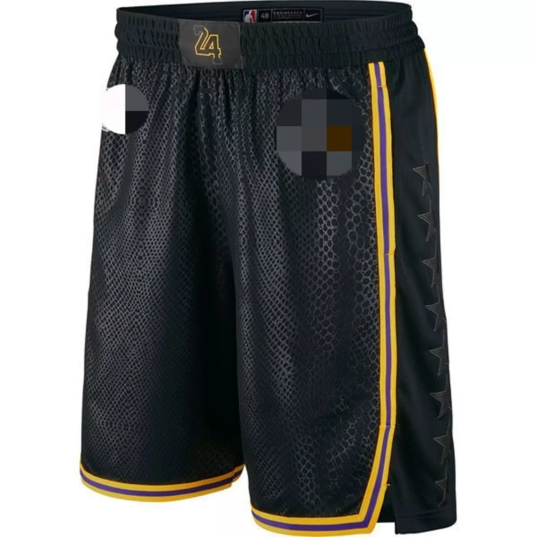 Men's Los Angeles Lakers Black Basketball Shorts - City Edition