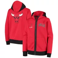 Men's Chicago Bulls Red Authentic Showtime Performance Full-Zip Hoodie Jacket - thejerseys