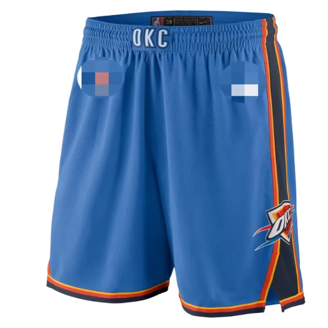 Men's Oklahoma City Thunder Blue Basketball Shorts 2020/21 - Icon Edition - thejerseys