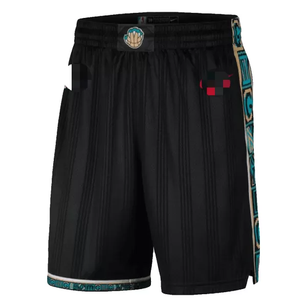 Men's Memphis Grizzlies Black Basketball Shorts 2020/21 - City Edition - thejerseys