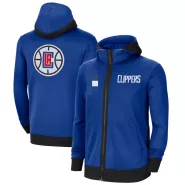 Men's LA Clippers Blue Authentic Showtime Performance Full-Zip Hoodie Jacket - thejerseys