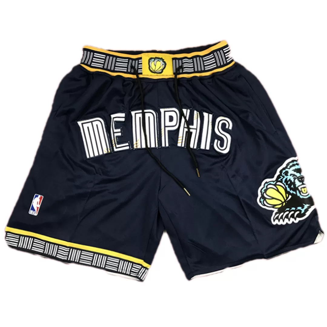 Men's Memphis Grizzlies Navy Mesh NBA Shorts TheJerseys