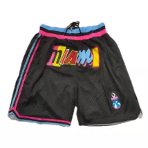 Men's Miami Heat Black Basketball Shorts - thejerseys