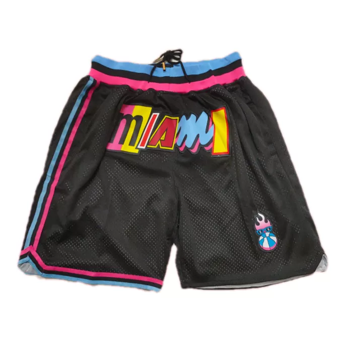 Men's Miami Heat Black Basketball Shorts - thejerseys