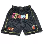 Men's Miami Heat Black Mesh NBA Shorts - thejerseys