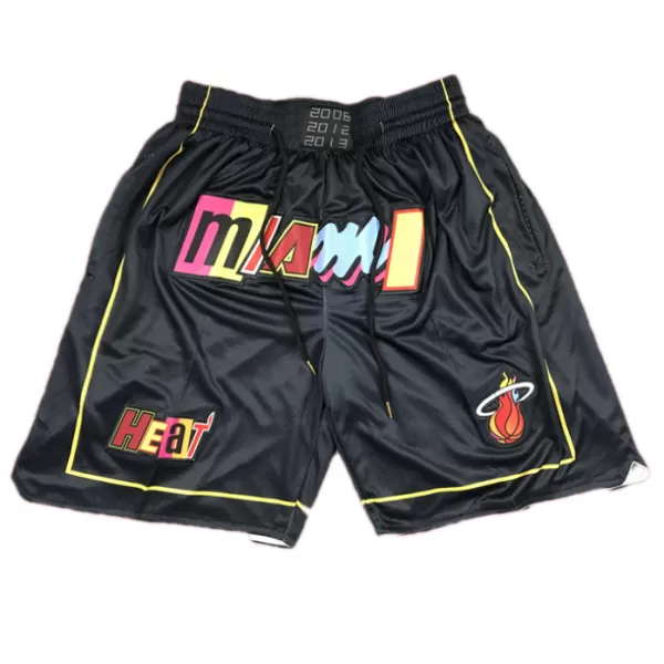 Men's Miami Heat Black Basketball Shorts - thejerseys