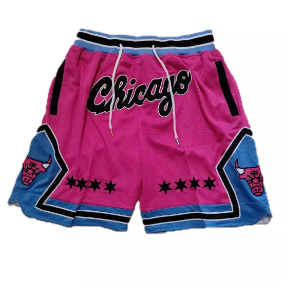 Men's Chicago Bulls Pink Basketball Shorts - thejerseys