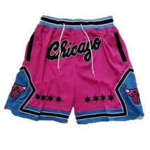 Men's Chicago Bulls Pink Mesh NBA Shorts - thejerseys